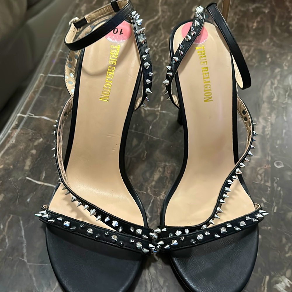 high heels with silver studs